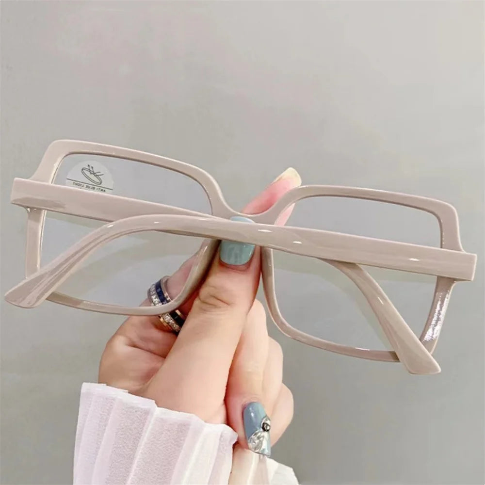 New Fashion Anti-Blue Light Glasses – Stylish Square Reading Eyeglasses for Men & Women | Transparent Frame Optical Spectacle