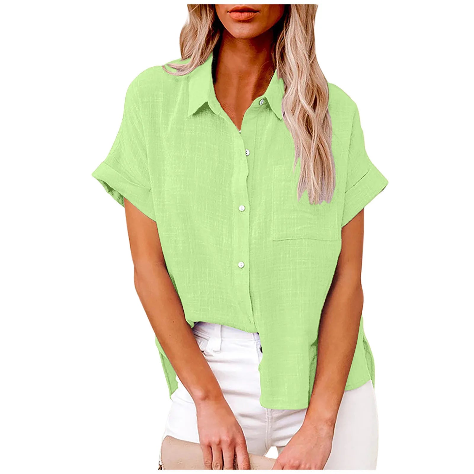 Women’s Cotton Linen T-Shirt | Summer Loose Fit Top | Casual Streetwear Blouse for Ladies