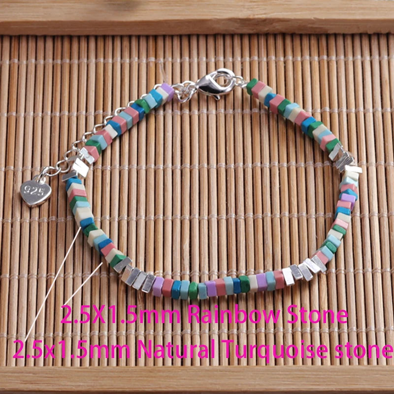 925 Sterling Silver Crushed Silver Bracelet – Irregular Jewelry for Women & Girls