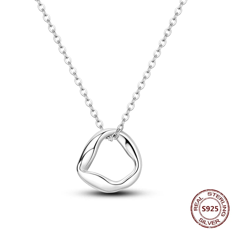 Heart to Heart Necklace 925 Sterling Silver Love Pendant Chain for Women – Wedding & Engagement Fine Jewelry