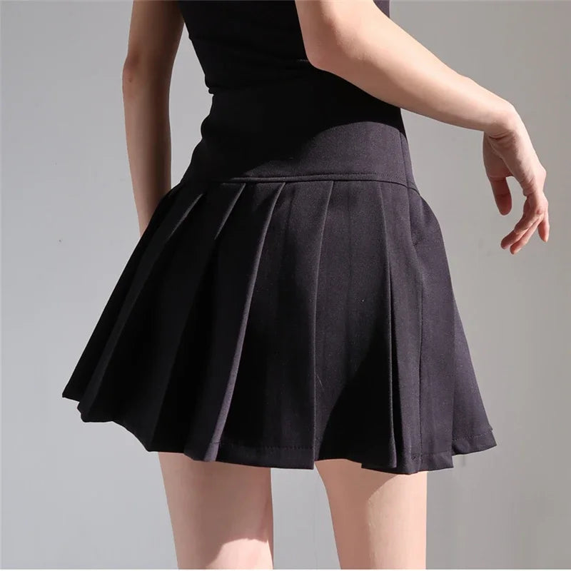 American School Y2K Style High Waist Pleated Mini Skirt – Summer Sexy Hotsweet Short Skirt for Women 2024