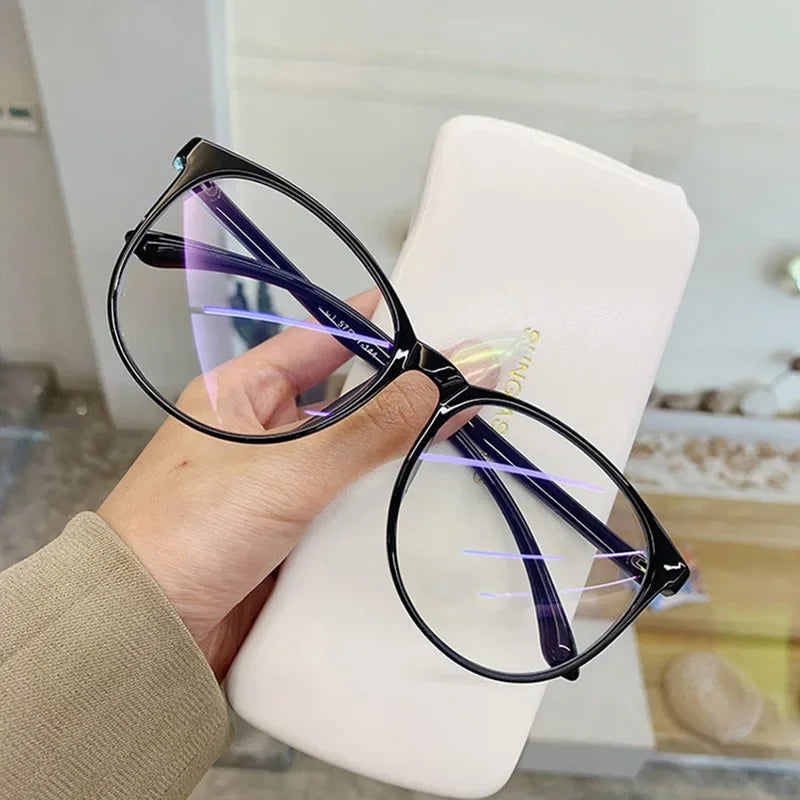 Transparent Anti Blue Light Glasses – Unisex Round Frame Korean Fashion Eyeglasses | Eye Protection Spectacle Eyewear
