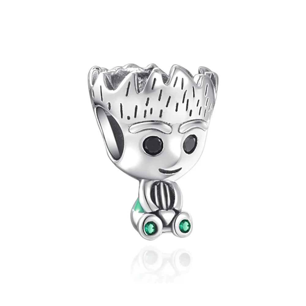 Miniso Disney 925 Sterling Silver Dumbo Mickey Stitch Dalmatians Charms | Fit Original Bracelet DIY Jewelry Accessories