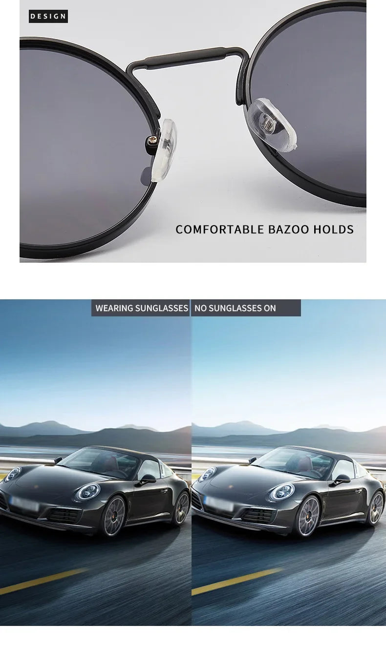 Retro Men Punk Style Sunglasses – Colorful Round Metal Frame Women Fashion Sun Glasses UV400 Oculos De Sol