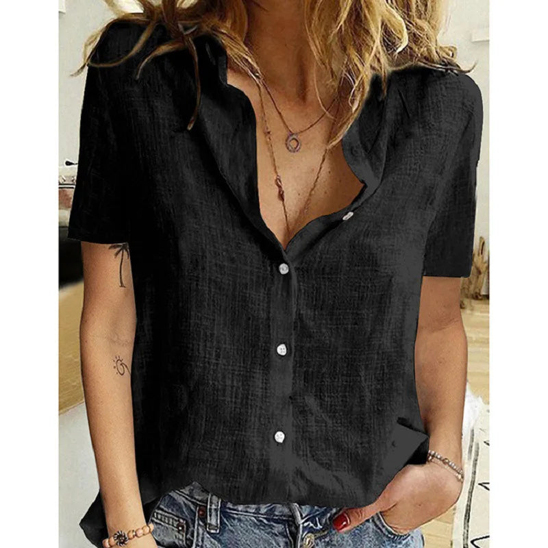 Women’s Summer Harajuku Linen Oversized Shirt – Birds Print Loose Blouse Tunic 🌸☀️