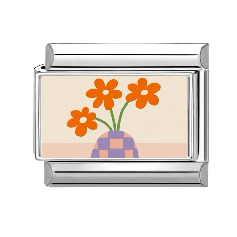 2025 Original Y2K Colorful Cute Cartoon Cats Dogs Italian Charm Links Fit 9mm Stainless Steel Bracelet Men Women DIY Making Gift