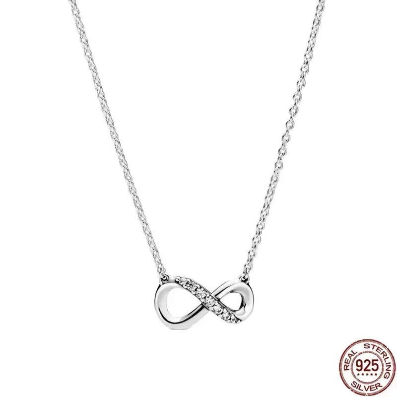 925 Sterling Silver Shiny Round Heart Necklace | Classic Elegant Charm Jewelry Gift for Women