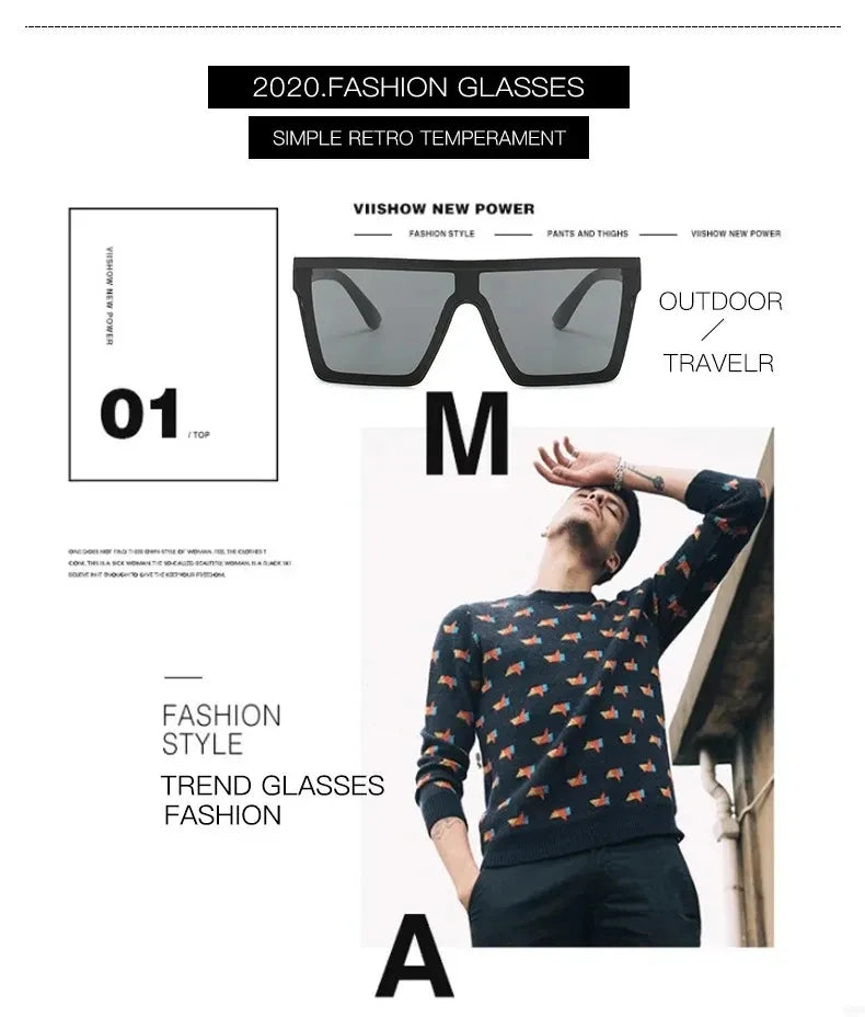 Square Frame Sunglasses for Men & Women – Fashion Trend Vintage UV Protection Sun Glasses 2025