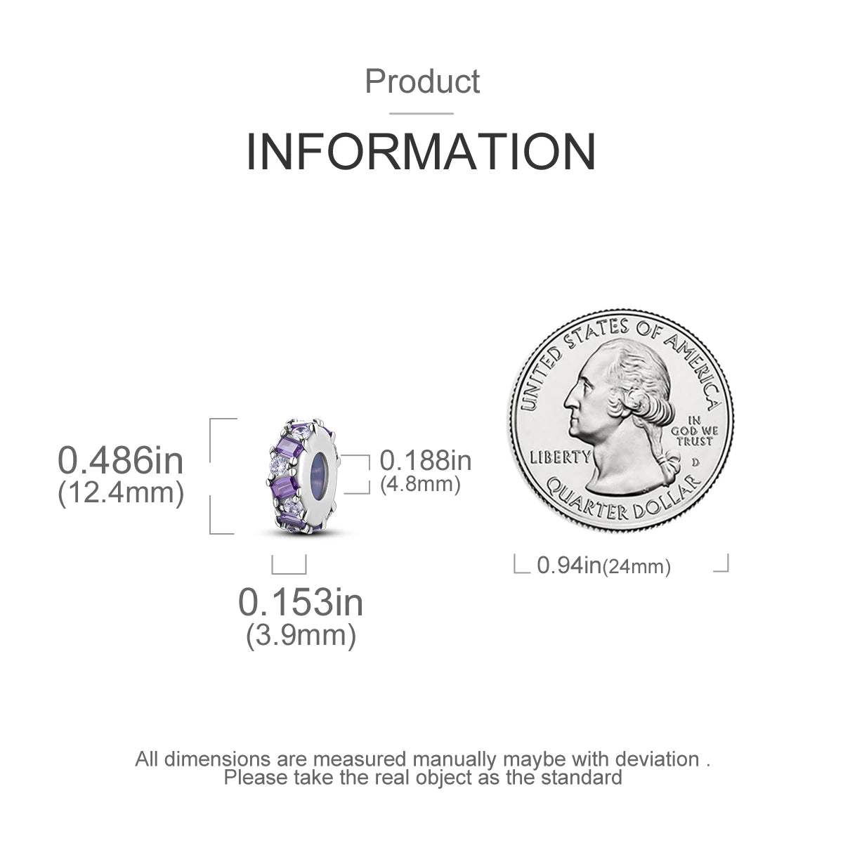 Original 925 Sterling Silver Stopper Bead Clip Charm | Fits Bangle Bracelet DIY Jewelry