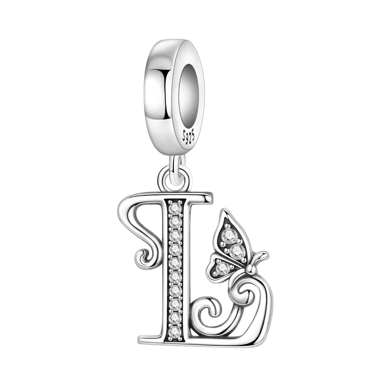 Original S925 Sterling Silver Butterfly & A-Z Letter Beads – DIY Bracelet & Necklace Jewelry