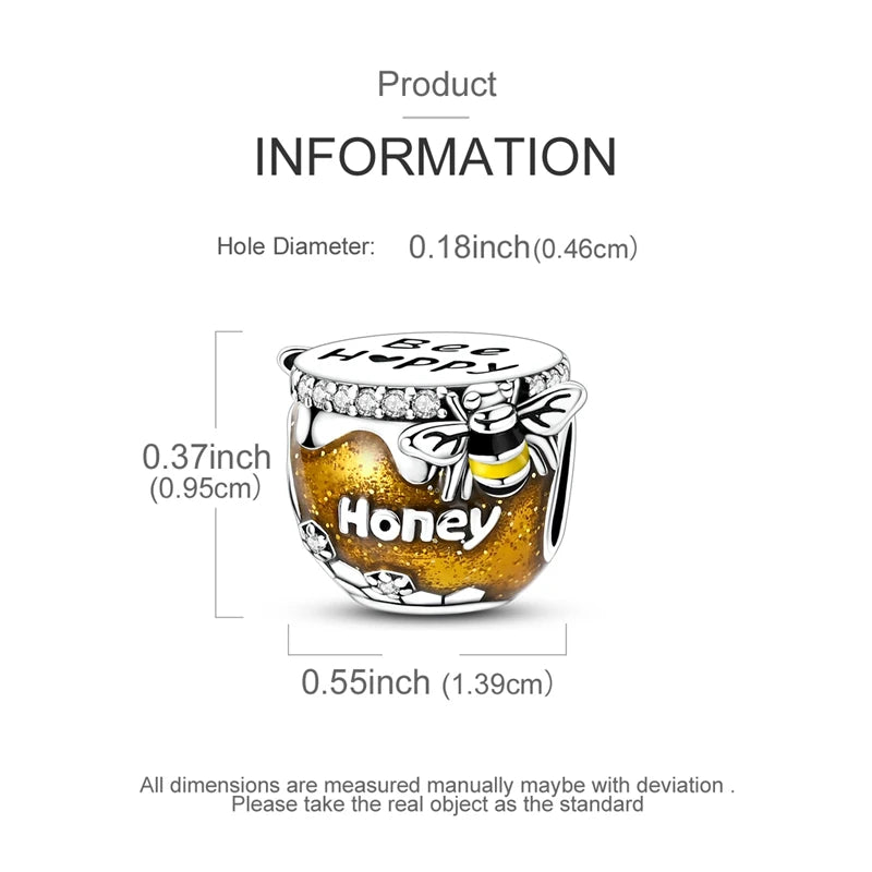 925 Sterling Silver Luminous Golden Firefly Charms | Sparkling Bee & Cat Dangle Beads Fit Original Bracelet DIY Jewelry Gift