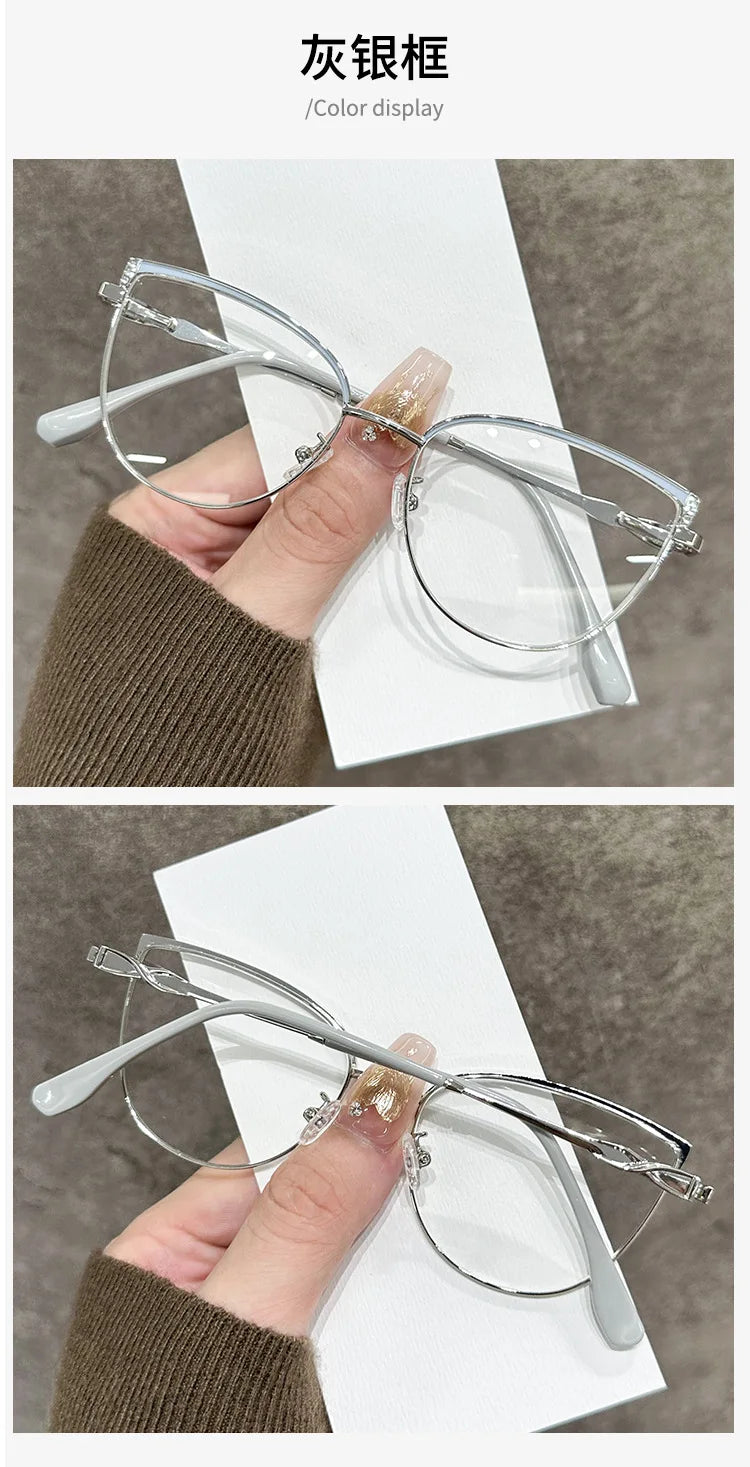 ZIROSAT J9289 Women’s Prescription Eyeglasses – Alloy Frame Optical Glasses for Female Eyewear