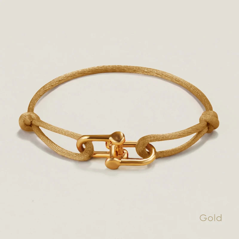 MOONLIGHT Adjustable U-Shape Silk Rope Bracelet | Classic Women’s Charm Bracelet High Quality Jewelry Gift