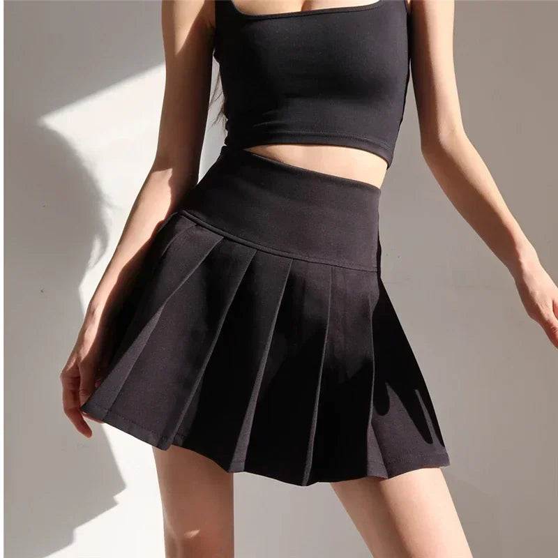 American School Y2K Style High Waist Pleated Mini Skirt – Summer Sexy Hotsweet Short Skirt for Women 2024