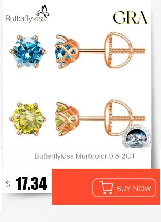 Butterflykiss 1CT Moissanite Pendant Necklace 925 Sterling Silver Bridal Jewelry