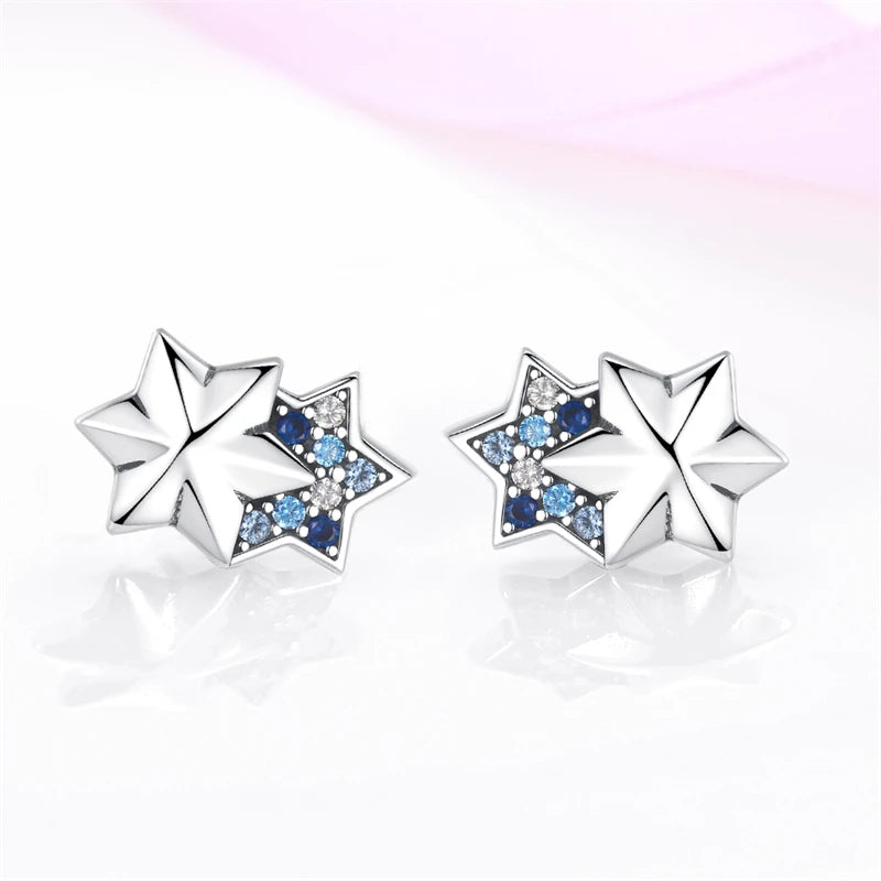 925 Sterling Silver Glowing Starfish & Shell Earrings | Fashion Jewelry for Women