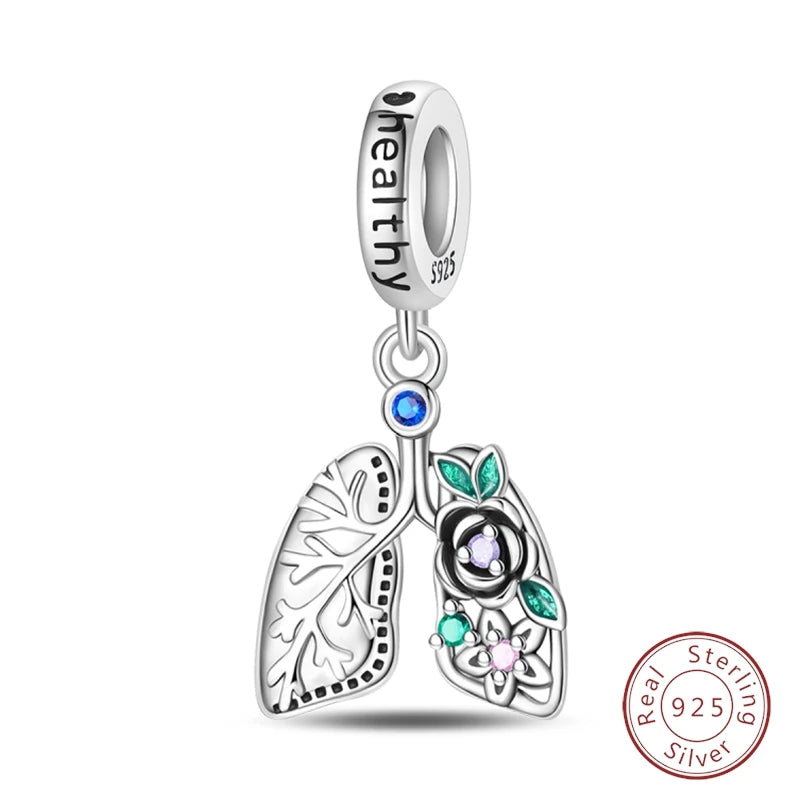 Doctor Nurse 925 Sterling Silver Charms Beads | Original Trendy Medical Pendant for DIY Bracelet Jewelry
