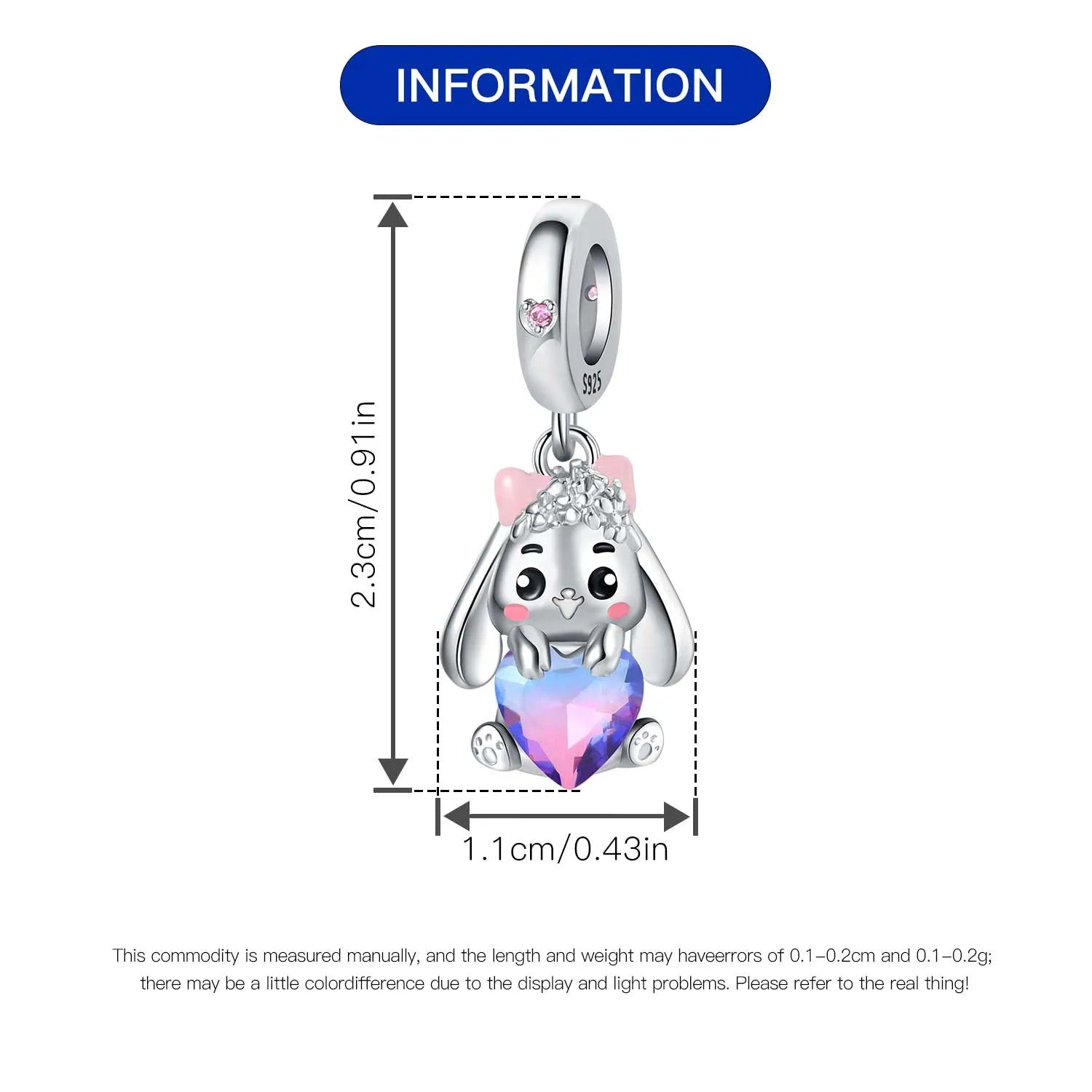 925 Sterling Silver Cute Raccoon Charm Bead | Animal Bracelet Decoration DIY Jewelry Birthday Gift