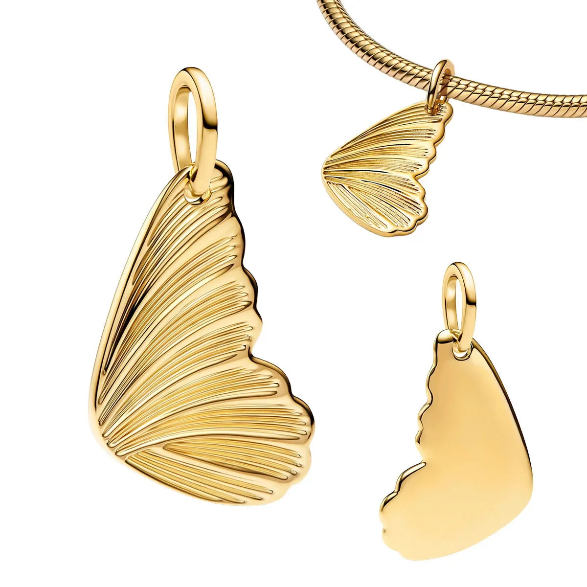 925 Sterling Silver Golden Charms – Horse, Lion & Castle Beads for Bracelets & Necklaces