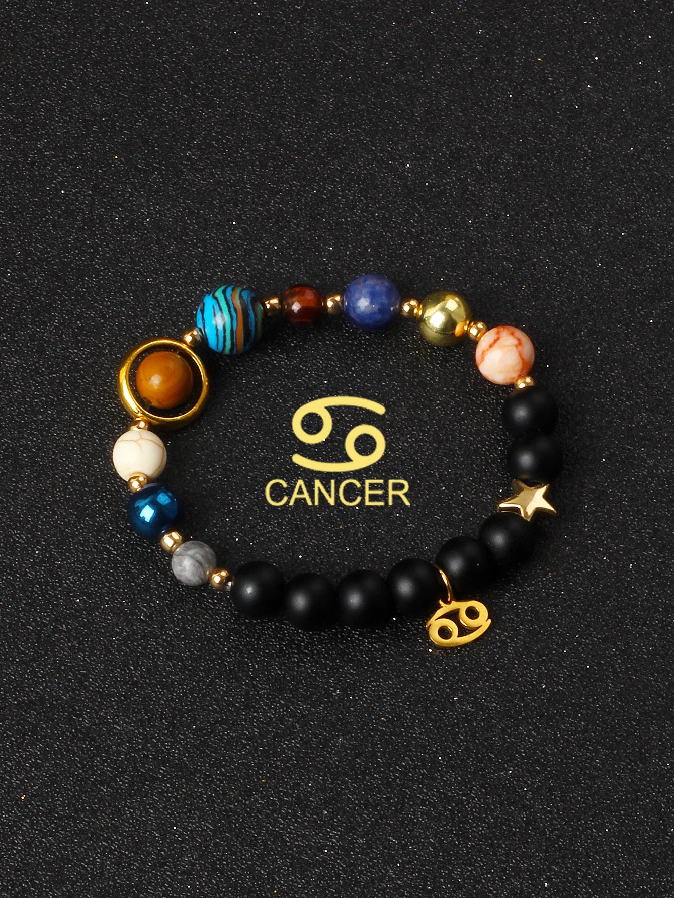 Eight Planets & 12 Constellation Natural Stone Bracelets | Universe Galaxy Solar System Jewelry for Women