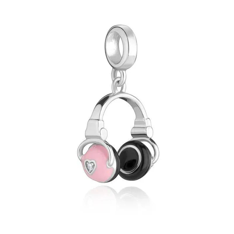 925 Sterling Silver Camera Earphone Watch Charms Beads | DIY Fashion Jewelry for Women Bracelets