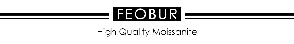 FEOBUR 1/2CT Moissanite Diamond Necklace – 925 Silver Crown Pendant for Women