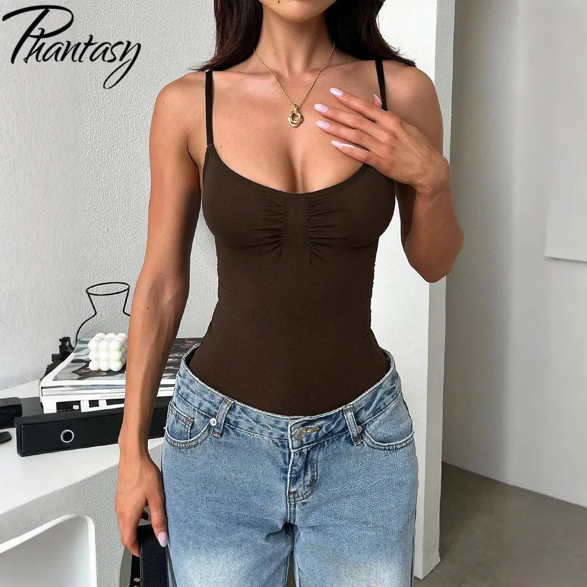 Phantasy Women’s Slim Strap Vest | 2025 Sexy Spice Camisole | Breathable Spring Summer Top