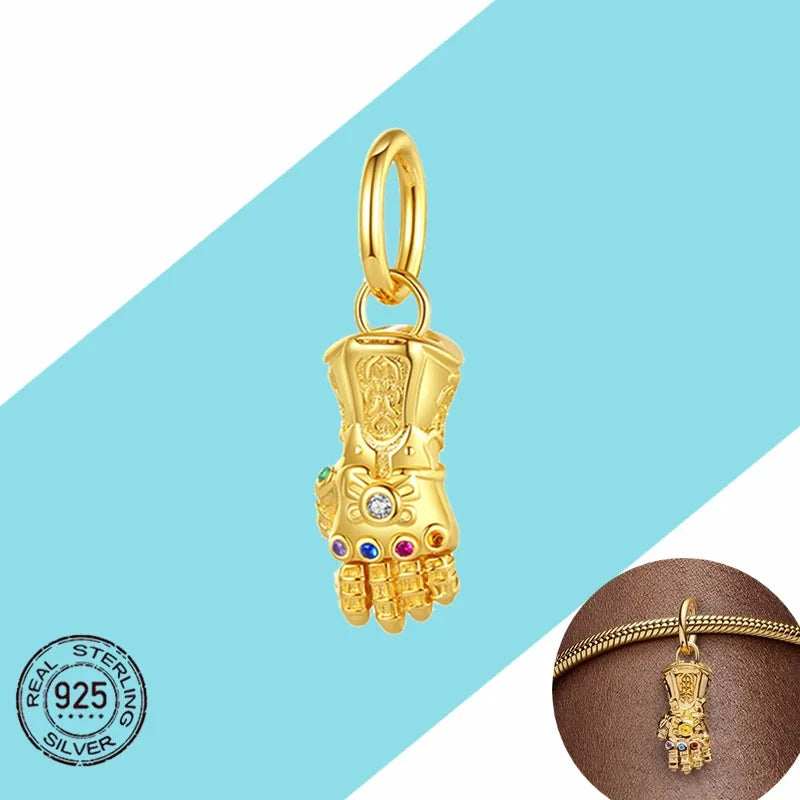 Harry Potter 925 Sterling Silver Charm Beads | Fit Pandora Keychain & Bracelet | Women’s Fashion Gift