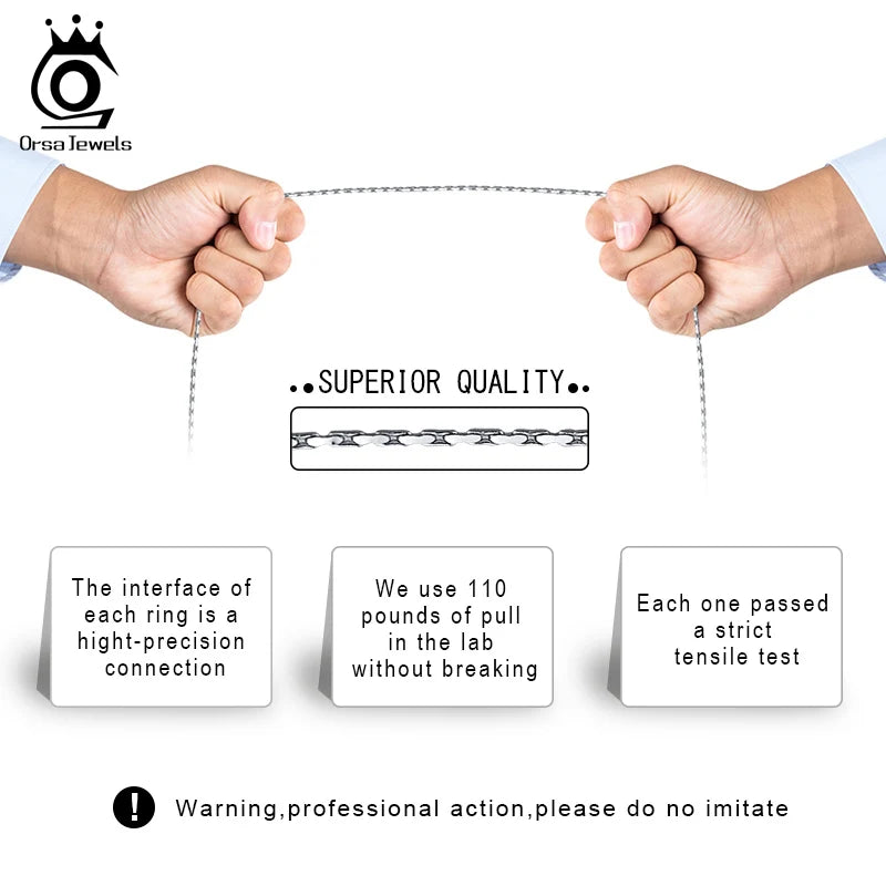 ORSA JEWELS 925 Sterling Silver 0.6mm Bamboo Chain Necklace – 14K Gold Plated Women’s Jewelry Birthday Gift SC21