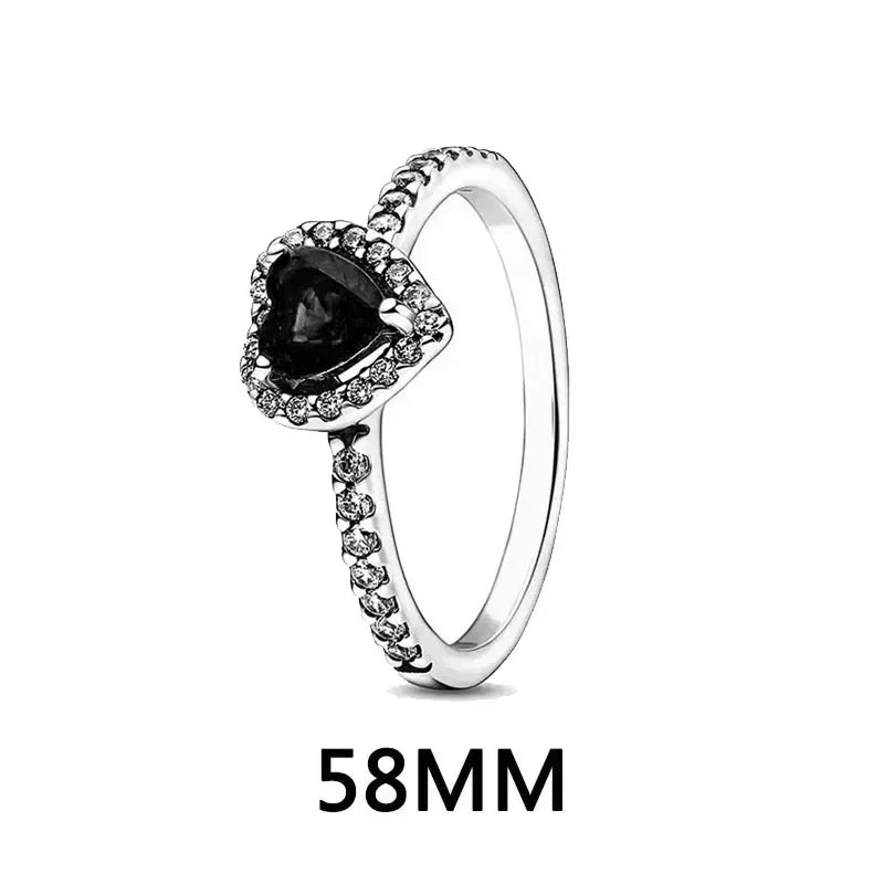 New 925 Sterling Silver Heart Jewelry Set | Pink, Red & Rainbow Earrings, Rings, Necklaces Gift Collection