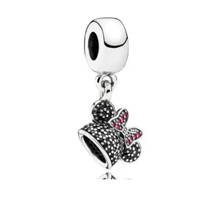 New Miniso 925 Sterling Silver Minnie Mickey Donald Duck Charm Beads | Fit Original Bracelet Necklace DIY Jewelry Gift for Women