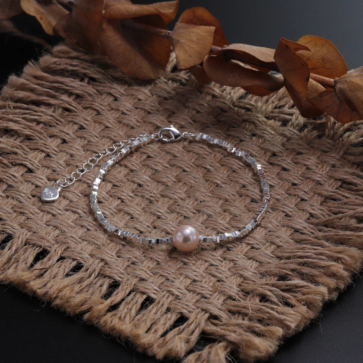 925 Sterling Silver Crushed Silver Bracelet – Irregular Jewelry for Women & Girls