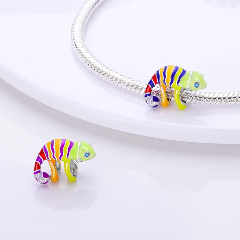 100% 925 Sterling Silver Dinosaur Frog Butterfly Charms Beads | Fit 4mm Bracelets DIY Anniversary Jewelry