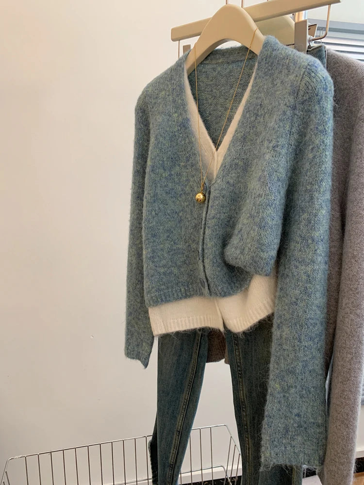 🍂 Cozy Knitted Long Sleeve Sweater 👚 Women's Fashion Layering Top 🌸 Korean Style Early Autumn Wear