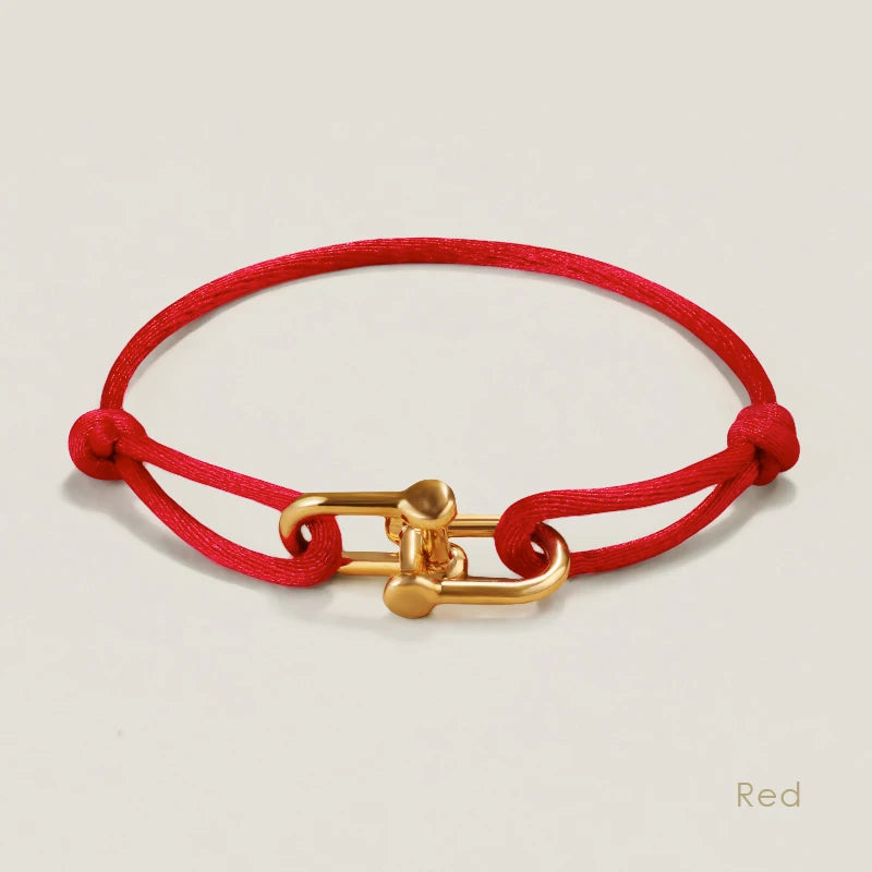 MOONLIGHT Adjustable U-Shape Silk Rope Bracelet | Classic Women’s Charm Bracelet High Quality Jewelry Gift