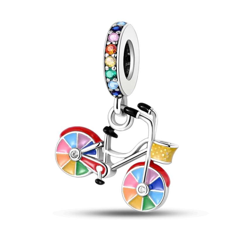 925 Sterling Silver Colorful Luminous Charms | Shell Turtle Star Beads