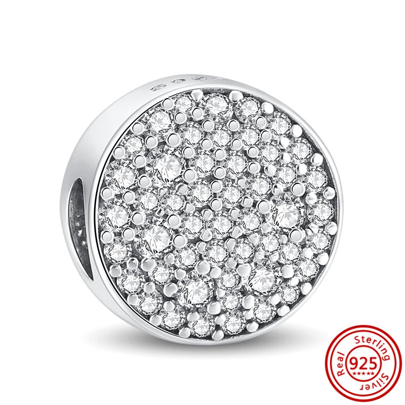 925 Sterling Silver Heart Pave Zircon Family Tree Charm | Fits Original Bracelet Women’s Luxury Jewelry Gift