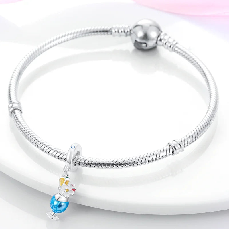 925 Sterling Silver Chocolate & Coffee Charm Beads | Fits Original Pandora Bracelet | DIY Jewelry Souvenir Gift