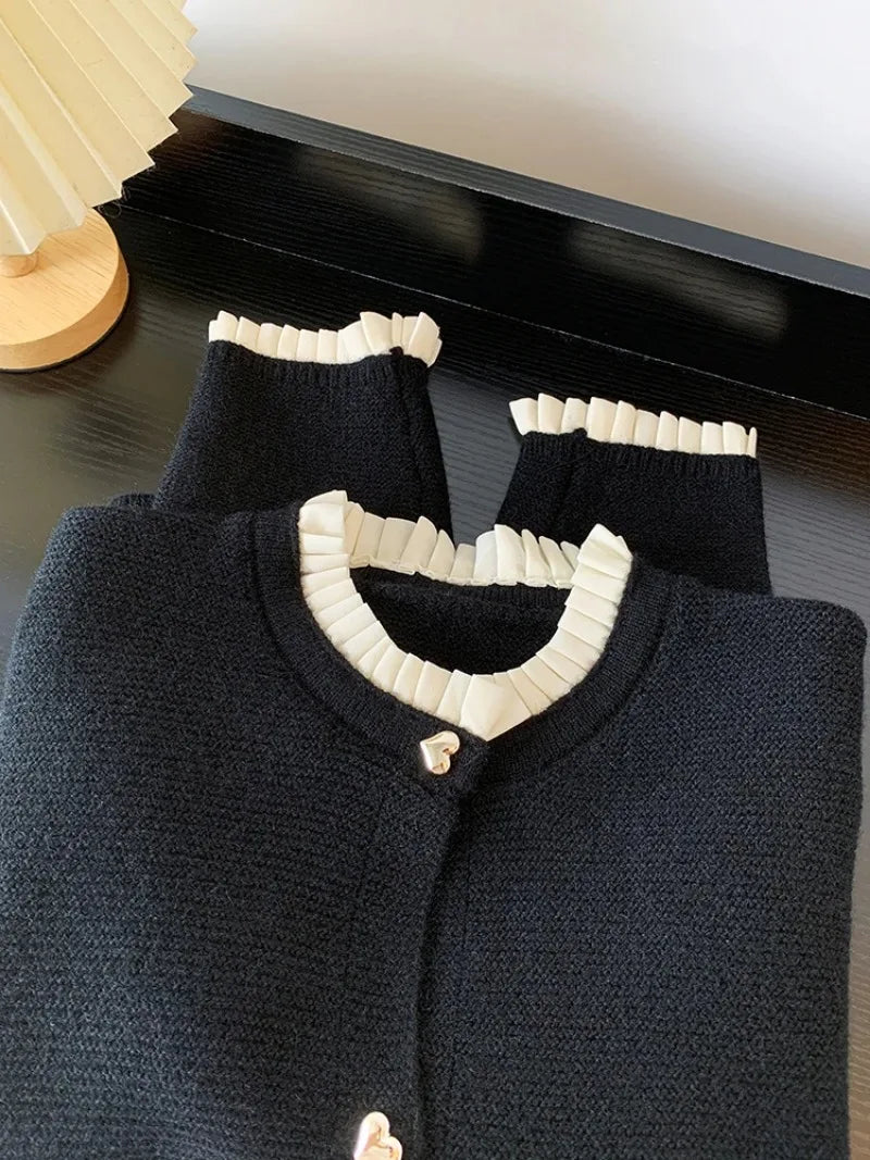 Love Button Knitted Cardigan – Lazy Style Sweet Fashion Sweater Jacket for Women | 2024 Autumn New