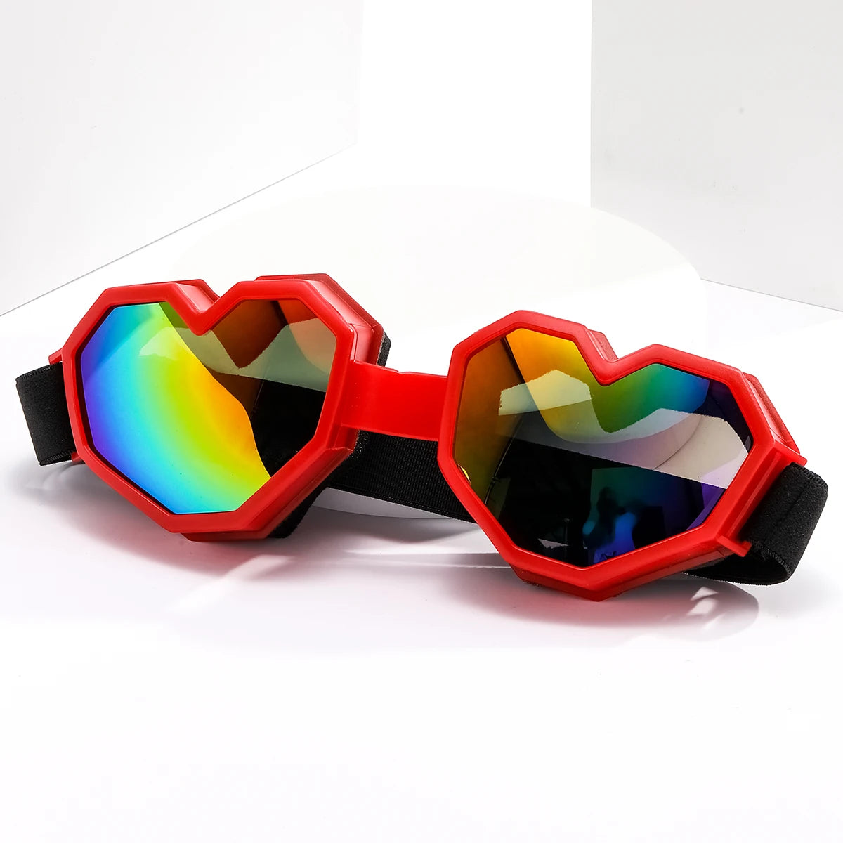 PC Love-Shaped Sunglasses – Windproof & UV-Proof Ski Goggles | Trendy Heart-Shaped Glasses