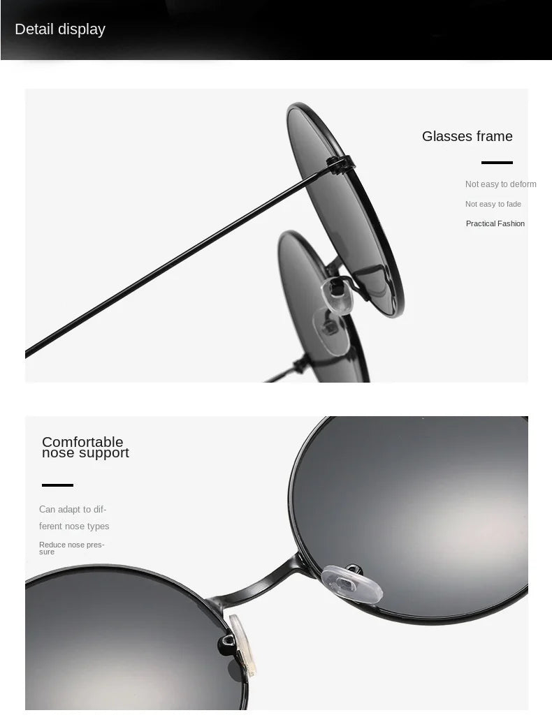 Popular Fishing & Leisure Round Metal Sunglasses – Retro Vintage Fashion Eyewear for Men & Women | UV400 Sun Glasses 2022