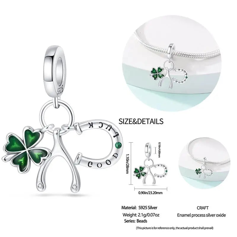 925 Sterling Silver Flying Bird & Butterfly Safety Chain Charm Beads for Original 3mm Bracelet – DIY Jewelry Gift