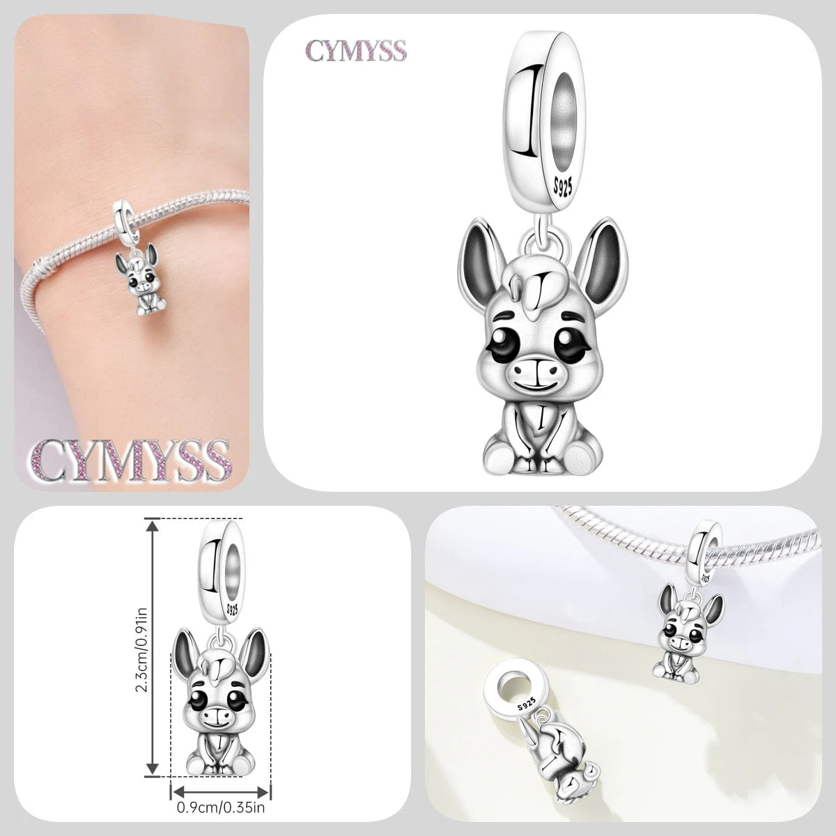 Hot Sale 925 Sterling Silver Dog & Cat Pet Charms | Cute Animal Pendant for Women Bracelet & Necklace DIY Jewelry Gift