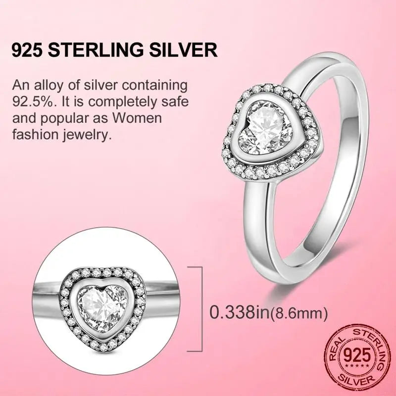 925 Silver Sparkling & Polished Lines Ring for Women | 2025 New Finger Ring | Wedding Engagement Jewelry Gift Anel