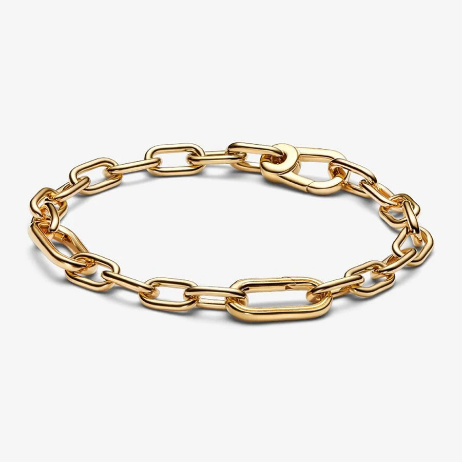 925 Sterling Silver Disney Minnie & Mickey Heart Charm Bracelet | Gold Bead ME Matte Braided Chain – Fashion DIY Jewelry