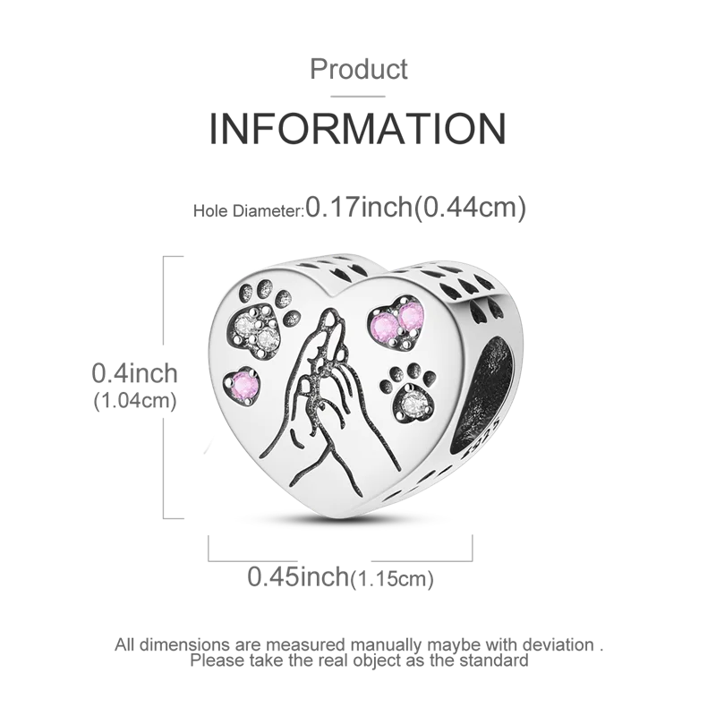 925 Sterling Silver Cute Cat Charm Beads | Paw Print Pendant for Original DIY Bracelets & Women’s Jewelry Gift