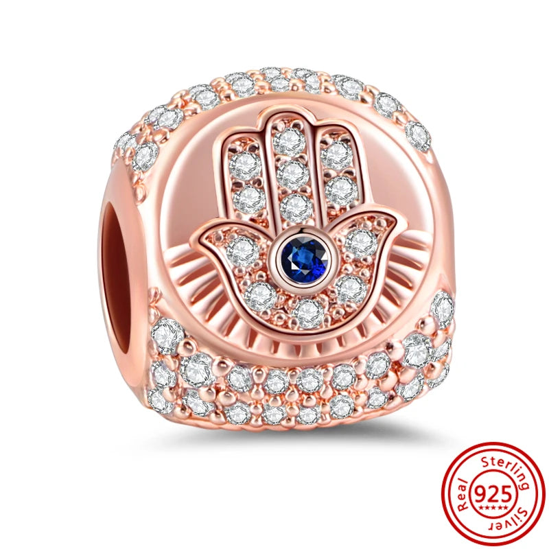 925 Sterling Silver Heart Pave Zircon Family Tree Charm | Fits Original Bracelet Women’s Luxury Jewelry Gift