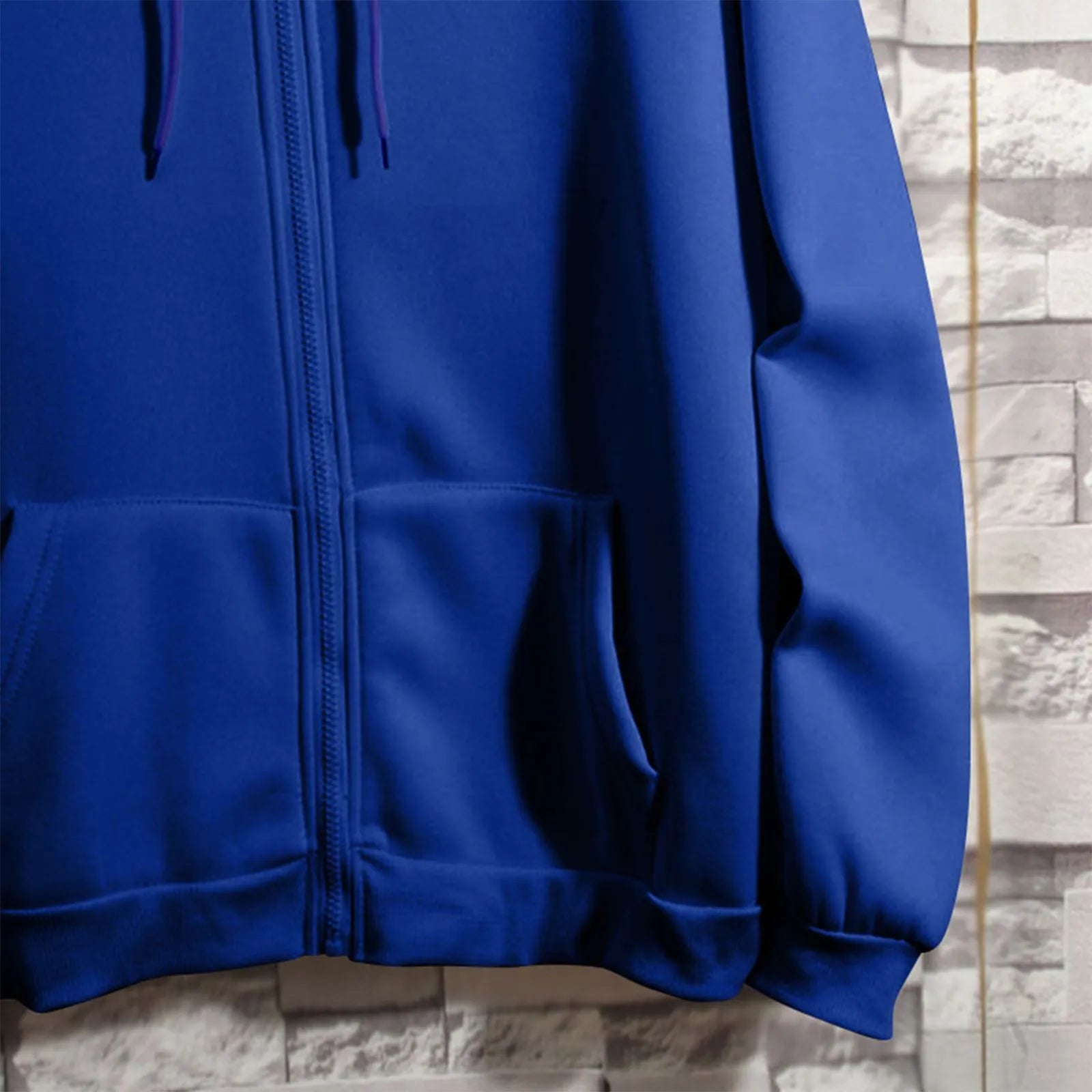 Spring Autumn Women Solid Color Hooded Sweatshirt Coat | Zipper Pocket Hoodie Jacket | Casual Outerwear Femme