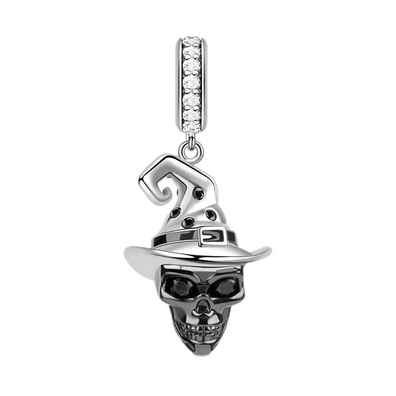 Original 925 Sterling Silver Halloween Charms | Pumpkin, Skull, Witch & Ghost Beads for Earrings, Pendants, Bracelets & Necklaces