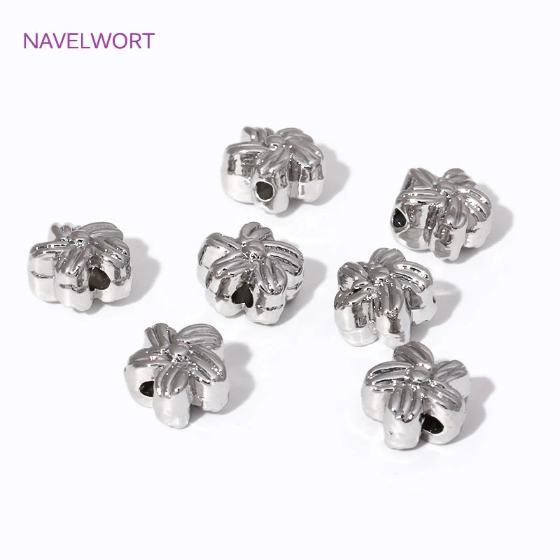 18K Gold Plated Flower Spacer Beads – Brass Bead Separators for Jewelry Making & DIY Crafts